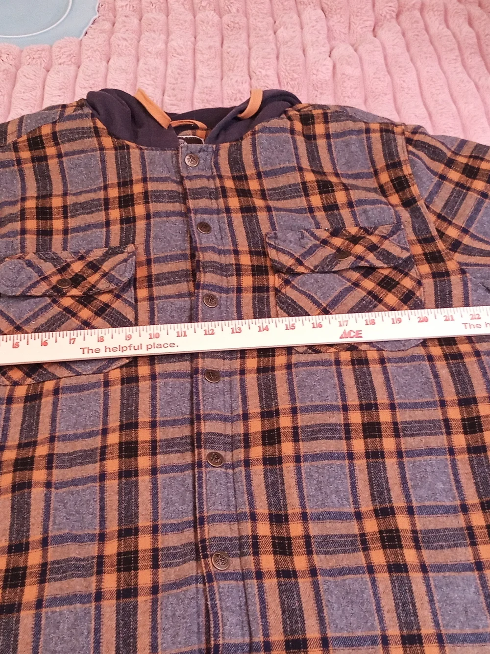 Legendary Whitetails Blue & Brown Plaid Hooded Shirt Jacket